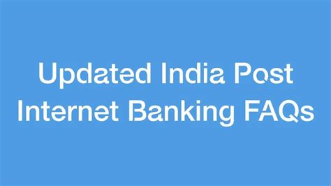 ebanking india post|FAQs .